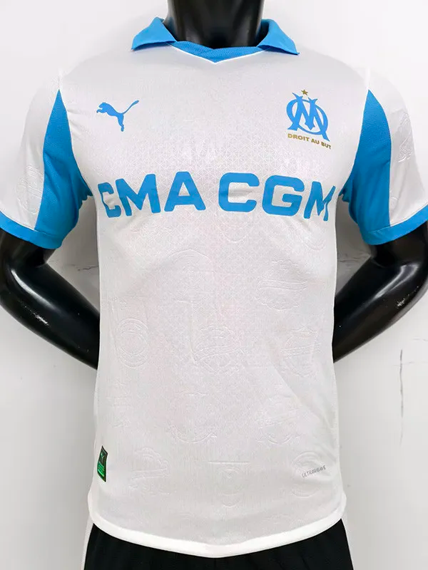 25-26 Marseille Home Player Version Soccer Jersey