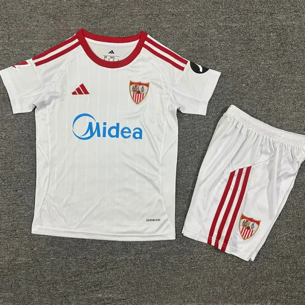 25-26 Sevilla Home Kids Soccer Jersey