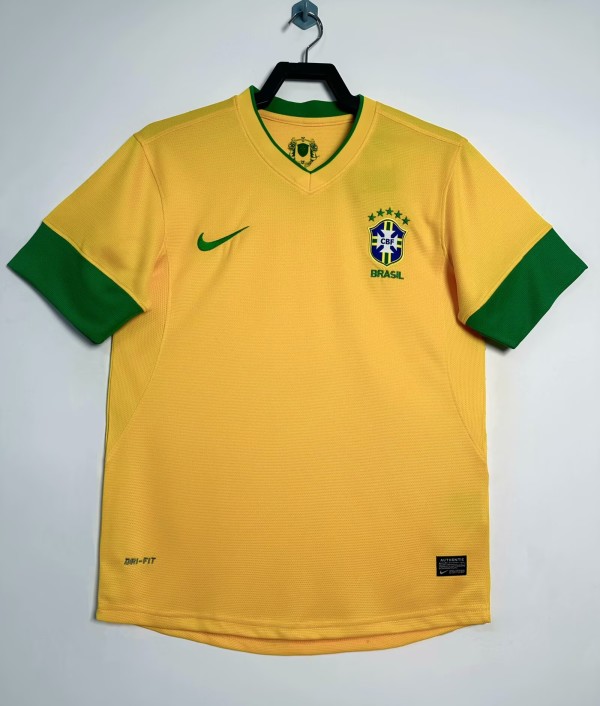 2012-2013 Brazil Home Retro Soccer Jersey