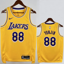 22-23 LAKERS LAKERS #88 Yellow Top Quality Hot Pressing NBA Jersey 22-23 LAKERS LAKERS #88 Yellow Top Quality Hot Pressing NBA Jersey