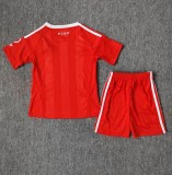 25-26 Bayern Red Goalkeeper Kids Soccer Jersey 1:1 Thai Quality