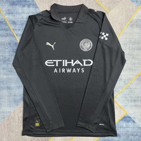 25-26 Man City Away Long Sleeve Soccer Jersey (长袖) 1:1 Thai Quality