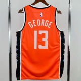 25-26 Clippers GEORGE #13 Orange City Edition Top Quality Hot Pressing NBA Jersey