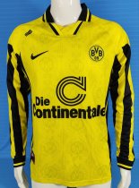 1996-1997 Dortmund Home Long sleeves Retro Soccer Jersey