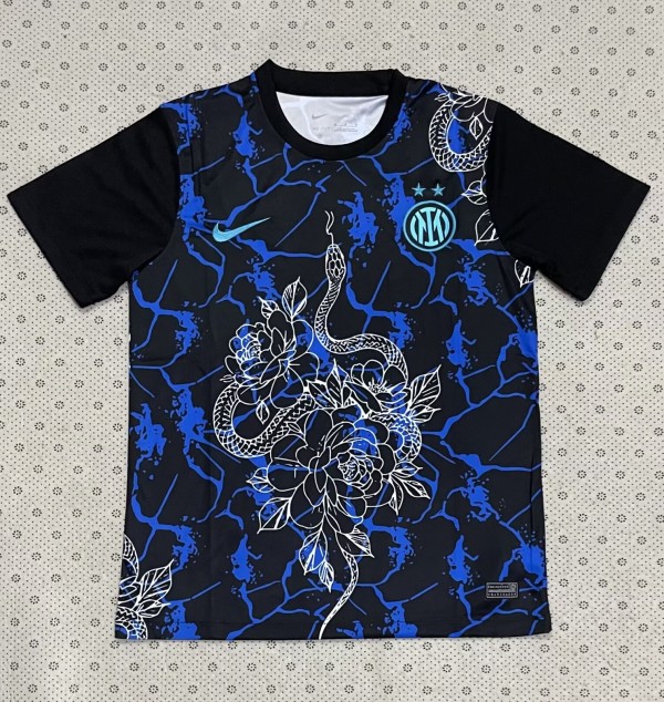 25-26 INT Black Blue Training shirts (蛇)