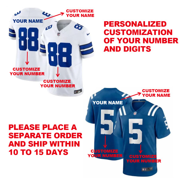 2024,2025 NFL Third Generation Jersey Personalized Customization(10-15 days for Shipment, Please Remarks the Name and Number)
