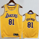 22-23 LAKERS CHAEWON #81 Yellow Top Quality Hot Pressing NBA Jersey