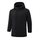 24-25 Black Hooded Windbreaker Fabric Cotton Coat 光板
