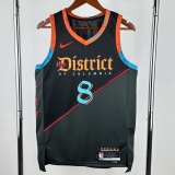 23-24 Wizards AVDIJA #8 Black City Edition Top Quality Hot Pressing NBA Jersey