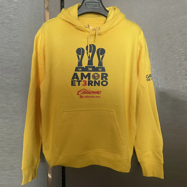 2025 America Champion Yellow Fleece Hoodie