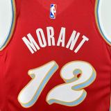 24-25 Grizzlies MORANT #12 Red City Edition Top Quality Hot Pressing NBA Jersey