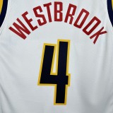 23-24 Nuggets WESTBROOK #4  White Top Quality Hot Pressing NBA Jersey