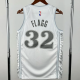 24-25 Dallas Mavericks FLAGG #32 White City Edition Top Quality Hot Pressing NBA Jersey