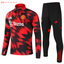 25-26 Man Utd High Quality Kids Half Pull Tracksuit