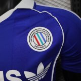 2025 AD Blue Player Version Polo Short Sleeve 1:1 Thai Quality