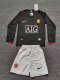 2007-2008 Man Utd Away Long sleeves Retro Kids Soccer Jersey