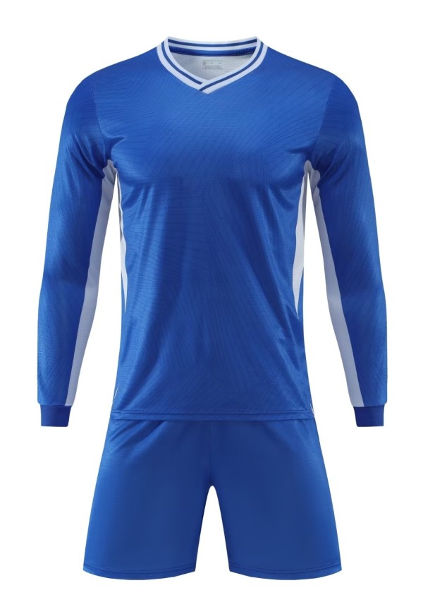 24-25 New Blue High Quality Long Sleeve Training Suit