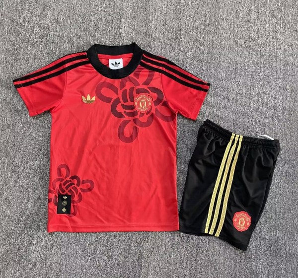 25-26 Man Utd Red Special Edition Kids Soccer Jersey