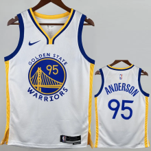 22-23 WARRIORS ANDERSON #95 White Top Quality Hot Pressing NBA Jersey