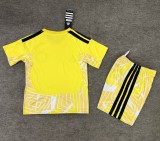 25-26 Scotland Yellow GoalKeeper Kids Soccer Jersey