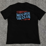 25-26 BAR Black High Quality Casual T-Shirt #圆领红标