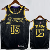 LAKERS REAVES #15 Black Top Quality Hot Pressing NBA Jersey LAKERS REAVES #15 Black Top Quality Hot Pressing NBA Jersey