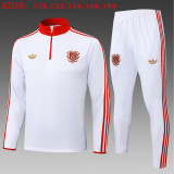 25-26 Bayern High Quality Kids Half Pull Tracksuit