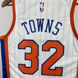 24-25 KNICKS TOWNS #32 White City Edition Top Quality Hot Pressing NBA Jersey
