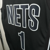 22-23 NETS RUSSELL #1 Black Top Quality Hot Pressing NBA Jersey (Trapeze Edition) 飞人版