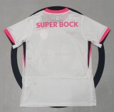 25-26 Sporting Lisbon White Pink Fans Soccer Jersey