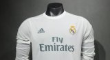 2015-2016 RMA Home Player Version Long Sleeve Retro Soccer Jersey 长袖球员