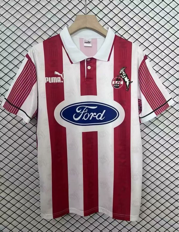 1995-1996 FC Köln Home Retro Soccer Jersey