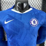 25-26 CHE Home Long Sleeve Player Version Soccer Jersey