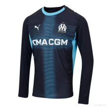 25-26 Marseille Away Long Sleeve Fans Soccer Jersey