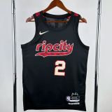23-24 Trail Blazers AYTON #2 Black City Edition Top Quality Hot Pressing NBA Jersey