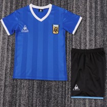1986 Argentina Away Retro Kids Soccer Jersey