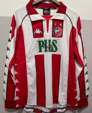 1999-2001 Red Star Home Retro Long Sleeve Soccer Jersey