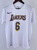 2023 LAKERS JAMES #6 White Quick drying T-shirt
