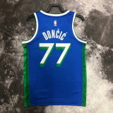 22-23 Dallas Mavericks DoNCIC #77 Blue City Edition Top Quality Hot Pressing NBA Jersey