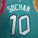 22-23 SA Spurs SOCHAN #10 Blue City Edition Top Quality Hot Pressing NBA Jersey