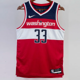 22-23 Wizards KUZMA #33 Red Top Quality Hot Pressing NBA Jersey