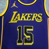 22-23 LAKERS REAVES #15 Purple Top Quality Hot Pressing NBA Jersey (Trapeze Edition)