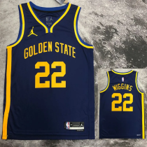 22-23 WARRIORS WIGGINS #22 Dark blue Top Quality Hot Pressing NBA Jersey (Trapeze Edition)