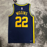 22-23 WARRIORS WIGGINS #22 Dark blue Top Quality Hot Pressing NBA Jersey (Trapeze Edition)