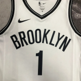 22-23 NETS BRIDGES #1 White Top Quality Hot Pressing NBA Jersey