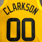 22-23 JAZZ CLARKSON #00 Yellow Top Quality Hot Pressing NBA Jersey