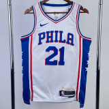 22-23 76ERS EMBIID #21 White Top Quality Hot Pressing NBA Jersey