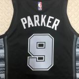 22-23 SA Spurs PARKER #9 Black Top Quality Hot Pressing NBA Jersey (Trapeze Edition)