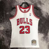 1998 BULLS JORDAN #23 White Retro Top Quality Hot Pressing NBA Jersey