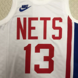 22-23 Nets HARDEN #13 White Top Quality Hot Pressing NBA Jersey (Retro Logo)